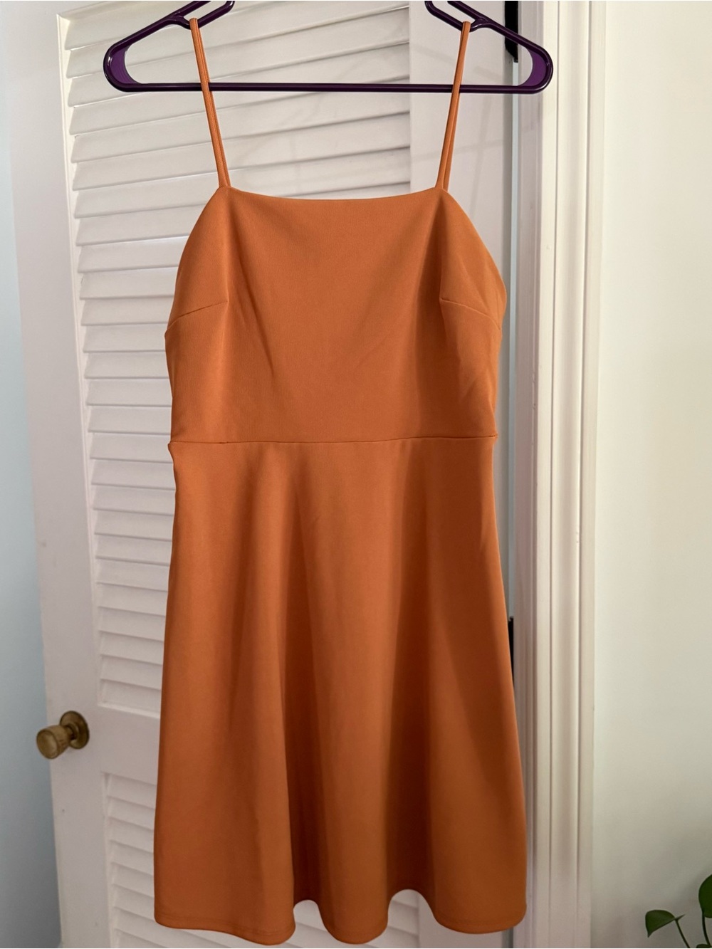 Women's Spaghetti Strap A-Line Dress in Mustard Color